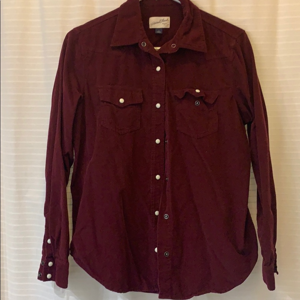 Burgundy button up